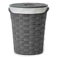 Καλάθι Απλύτων Γκρι Φ40x49cm