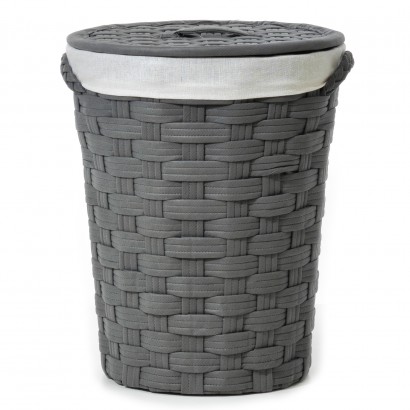 Καλάθι Απλύτων Γκρι Φ40x49cm