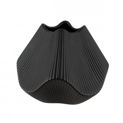 Βάζο Κεραμικό Μαύρο 22X22X19Cm 22X22X19Cm Βάζο Κεραμικό Μαύρο 22X22X19Cm 22X22X19Cm