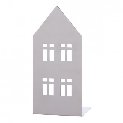 Κηροπήγιο Σπιτάκι 'Casita' Ατσάλι Ασημί 8x11.5x25cm