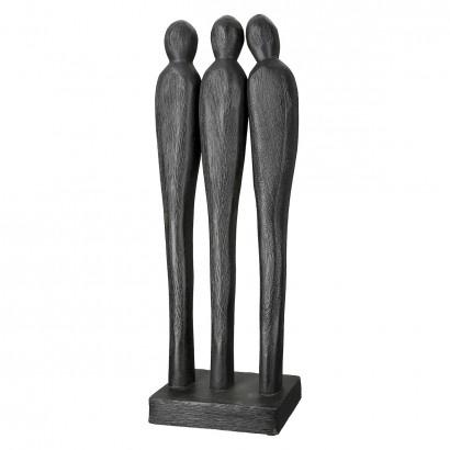 Γλυπτό '3 People' Ομάδα Ξύλο Μάνγκο Μαύρο 6.5x14x36cm