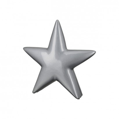 Διακοσμητικό Αντικείμενο Αστέρι Κεραμικό Ασημί 4x23x22cm
