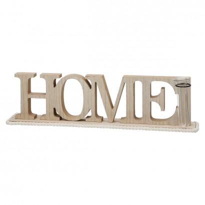 Lettering "Home" Ξύλο Ecru PU 4 47x7.5x12.5cm