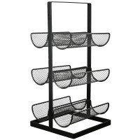 Ράφι κρασιού Μεταλλικό Μαύρο 23X23X48Cm 23X23X48Cm