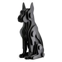 Figure Dog Synthetic Resin Black 13X15X29Cm 13X15X29Cm