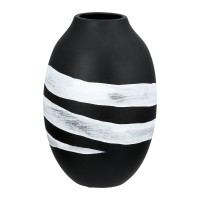 Βάζο Στρογγυλό Κεραμικό Μαύρο D14X21Cm D14X21Cm