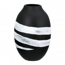 Βάζο Στρογγυλό Κεραμικό Μαύρο D14X21Cm D14X21Cm