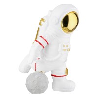 Figure Astronaut Synthetic Resin Grey White 2 Assorted 10X14X18Cm 10X14X18Cm