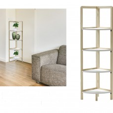 Γωνιακή Ραφιέρα Λευκό Ξύλο 27x27x108.5cm 4 Ράφια Γωνιακή Ραφιέρα Λευκό Ξύλο 27x27x108.5cm 4 Ράφια