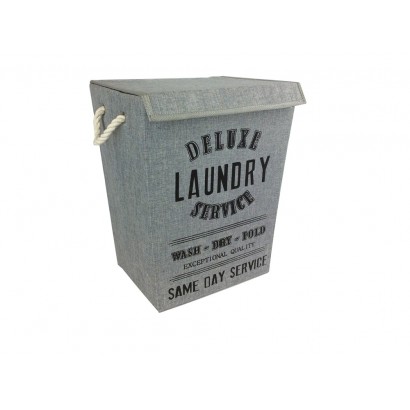 Καλάθι Απλύτων Γκρι Ύφασμα 30x40x51cm