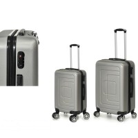 Σετ 2 Βαλίτσες Ημι-Σκληρές Γκρι 38x24x55cm-43x26x65cm 2Τμχ