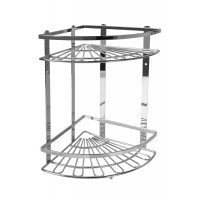 Εταζέρα 2 Ράφια Ασημί Μέταλλο 35.4x25x33.5cm