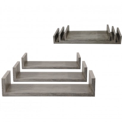 Σετ Ράφια Γκρι Δρυς 60x15.5x8cm-50x15.5x8cm-40x15.5x8cm 3Τμχ