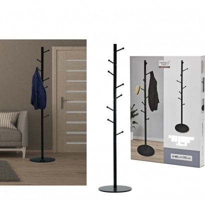 Καλόγερος Μαύρο Μέταλλο Φ40xH175cm