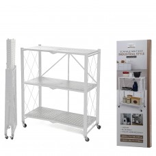 Ράφι Πτυσσόμενο Με Ρόδες Λευκό Μέταλλο 71x36x87cm Ράφι Πτυσσόμενο Με Ρόδες Λευκό Μέταλλο 71x36x87cm