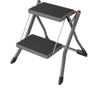 Σκαμπό Διπλής Σκάλας Γκρι Ατσάλινο 49.5x48.5x44.5cm Σκαμπό Διπλής Σκάλας Γκρι Ατσάλινο 49.5x48.5x44.5cm