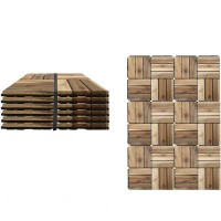 Πλακάκια Δαπέδου Καφέ Ξύλο-Πλαστικό 30x30x1.9cm 6Τμχ