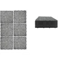 Πλακάκια Δαπέδου Μαύρο Πέτρα 30.5x30.5x2cm 6Τμχ