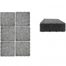 Πλακάκια Δαπέδου Μαύρο Πέτρα 30.5x30.5x2cm 6Τμχ Πλακάκια Δαπέδου Μαύρο Πέτρα 30.5x30.5x2cm 6Τμχ