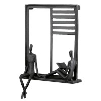 Ανάγλυφο τοίχου Ορθογώνιο Μεταλλικό Σκούρο Καφέ 17X9X25Cm 17X9X25Cm