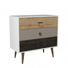 Συρταριέρα ArteLibre KIMOLOS Λευκό-Φυσικό-Καφέ 80x40x79cm Συρταριέρα ArteLibre KIMOLOS Λευκό-Φυσικό-Καφέ 80x40x79cm