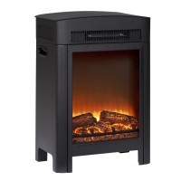 Ηλεκτρικό Τζάκι Επιδαπέδιο LED 1800-2000W Μαύρο 41x26x59cm ALPINA