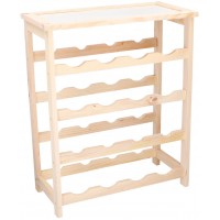 Ραφιέρα Μπουκαλιών Κρασιού 16 Θέσεων Ξύλινη 55x46x23cm