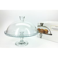 Τουρτιέρα Διάφανο Γυαλί Φ32x26cm