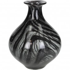 Βάζο ArteLibre Μαύρο Γυαλί 18.5x18.5x23.5cm Βάζο ArteLibre Μαύρο Γυαλί 18.5x18.5x23.5cm