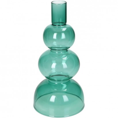 Κηροπήγιο ArteLibre Πράσινο Γυαλί 10x10x20.5cm