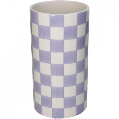 Βάζο ArteLibre Σκακιέρα Λιλά Δολομίτης 13.9x13.9x25.2cm