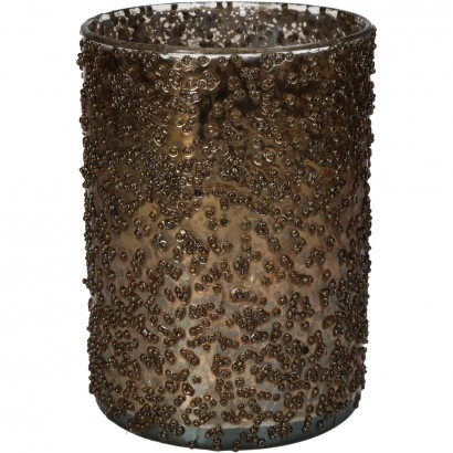 Κηροπήγιο ArteLibre Χρυσό Γυαλί 12x12x17cm