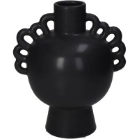 Βάζο ArteLibre Μαύρο Κεραμικό 17.4x13.7x20.5cm