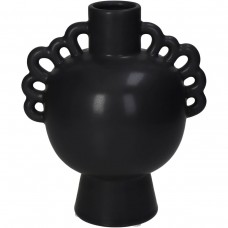 Βάζο ArteLibre Μαύρο Κεραμικό 17.4x13.7x20.5cm Βάζο ArteLibre Μαύρο Κεραμικό 17.4x13.7x20.5cm