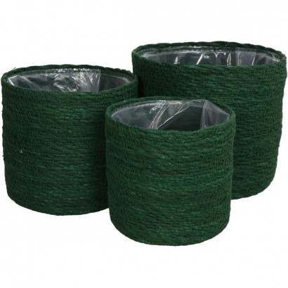 Καλάθι ArteLibre Πράσινο Seagrass 20x20x18cm Σετ 3Τμχ Καλάθι ArteLibre Πράσινο Seagrass 20x20x18cm Σετ 3Τμχ