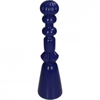 Κηροπήγιο ArteLibre Μπλε Polyresin 10x10x35cm