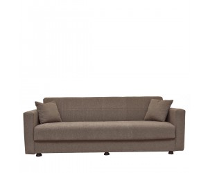 Καναπές Κρεβάτι ArteLibre AMETHYST Τριθέσιος Cappuccino 214x78x78cm