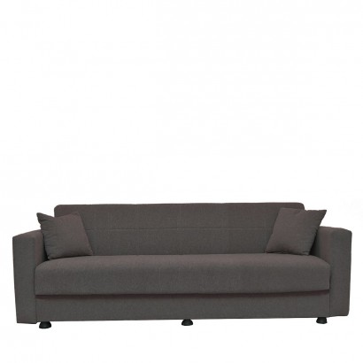 Καναπές Κρεβάτι ArteLibre AMETHYST Τριθέσιος Σκούρο Γκρι 214x78x78cm