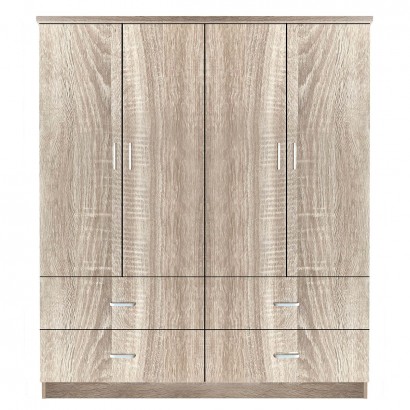 Ντουλάπα ArteLibre AMAZON LILY Φυσικό Χρώμα 160x50x180cm