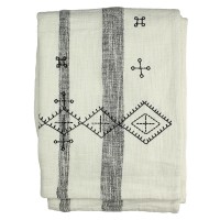 Ριχτάρι ArteLibre Ριγέ Μαύρο Βαμβακερό 130x170cm