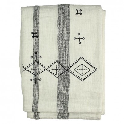 Ριχτάρι ArteLibre Ριγέ Μαύρο Βαμβακερό 130x170cm