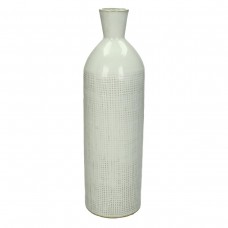 Βάζο ArteLibre Λευκό Πέτρα 9.3x9.3x32cm