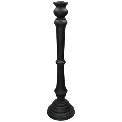 Κηροπήγιο ArteLibre Μαύρο Polyresin 15x15x55cm