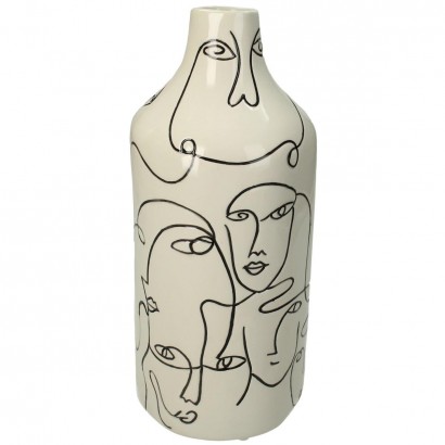 Βάζο ArteLibre Πρόσωπο Λευκό Δολομίτης 12.7x12.7x28.2cm