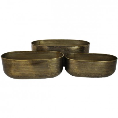 Κασπώ ArteLibre Μπρονζέ Μέταλλο 74x34.5x29cm Σετ 3Τμχ