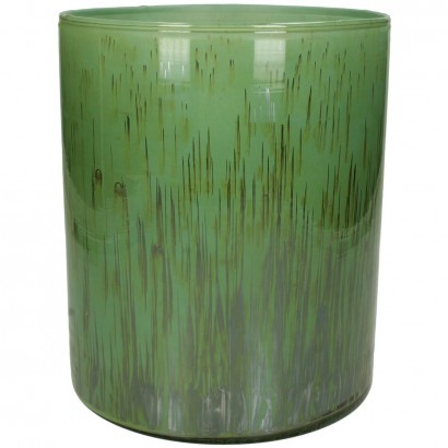 Κηροπήγιο ArteLibre Πράσινο Γυαλί 19x19x23cm