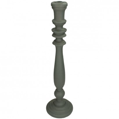 Κηροπήγιο ArteLibre Γκρι Polyresin 12.5x12.5x48cm