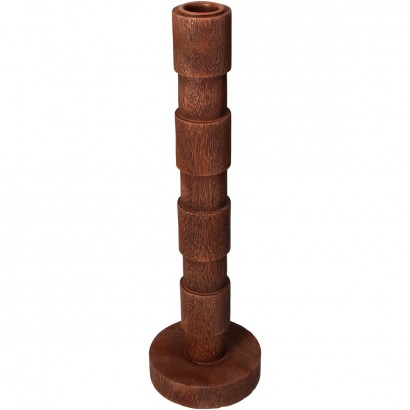 Κηροπήγιο ArteLibre Καφέ Polyresin 8.8x8.8x29.5cm