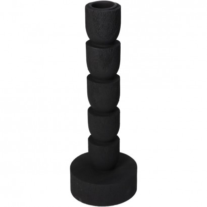 Κηροπήγιο ArteLibre Μαύρο Polyresin 8x8x22.5cm