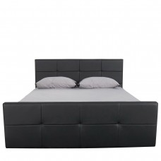 Κρεβάτι ArteLibre ANEMONE Μαύρο PU Με Αποθηκευτικό Χώρο 217.5x170.5x100cm(Στρώμα 160x200cm)